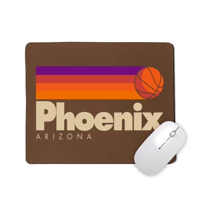 Vintage Retro Phoenix Arizona Basketball Logo Mousepad