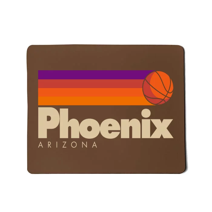 Vintage Retro Phoenix Arizona Basketball Logo Mousepad