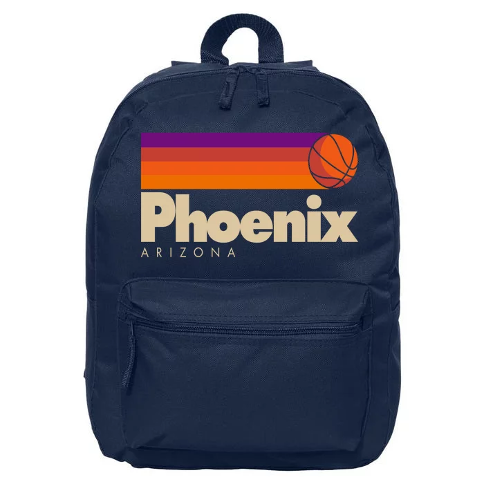 Vintage Retro Phoenix Arizona Basketball Logo 16 in Basic Backpack