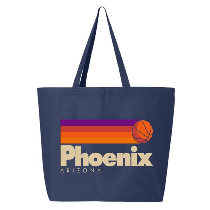 Vintage Retro Phoenix Arizona Basketball Logo 25L Jumbo Tote