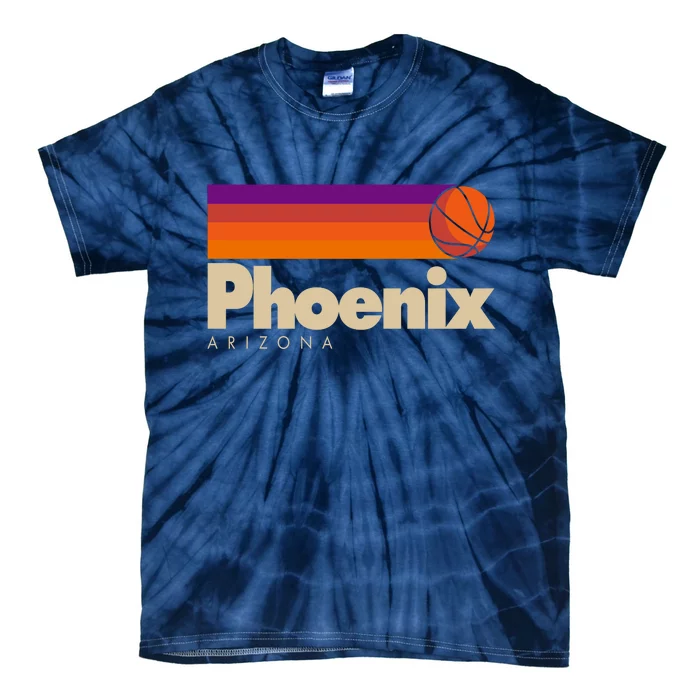 Vintage Retro Phoenix Arizona Basketball Logo Tie-Dye T-Shirt