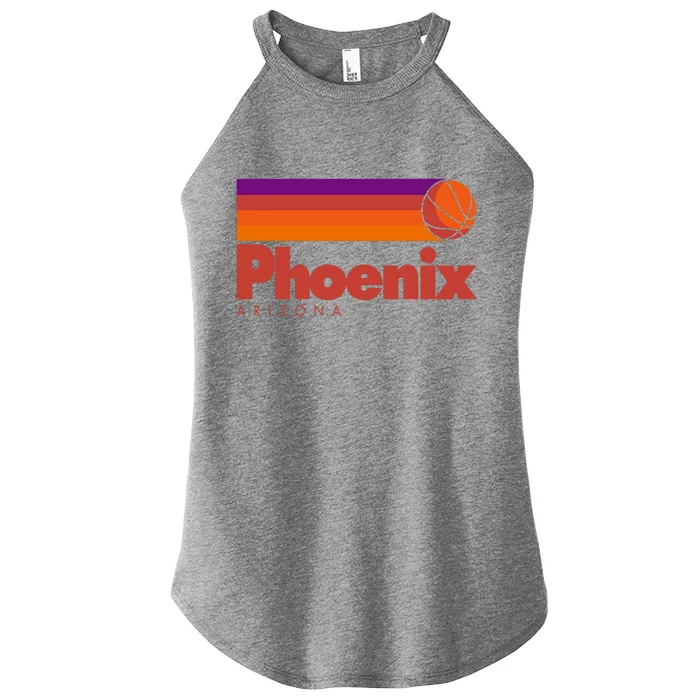 Vintage Retro Phoenix Arizona Basketball Logo Women’s Perfect Tri Rocker Tank