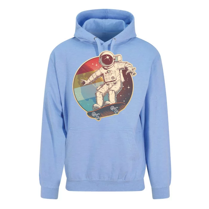 Vintage Retro Skateboarding Astronaut Unisex Surf Hoodie