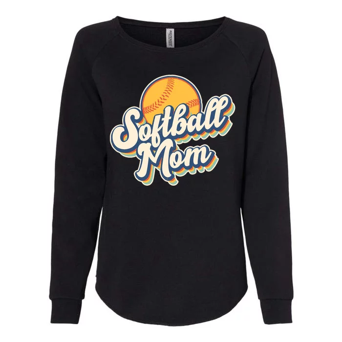 Vintage Retro Softball Mom Womens California Wash Sweatshirt