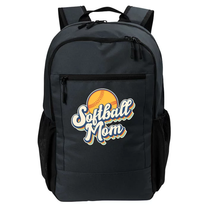 Vintage Retro Softball Mom Daily Commute Backpack