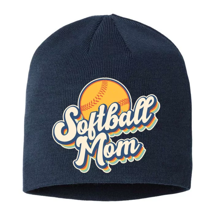 Vintage Retro Softball Mom 8 1/2in Sustainable Knit Beanie