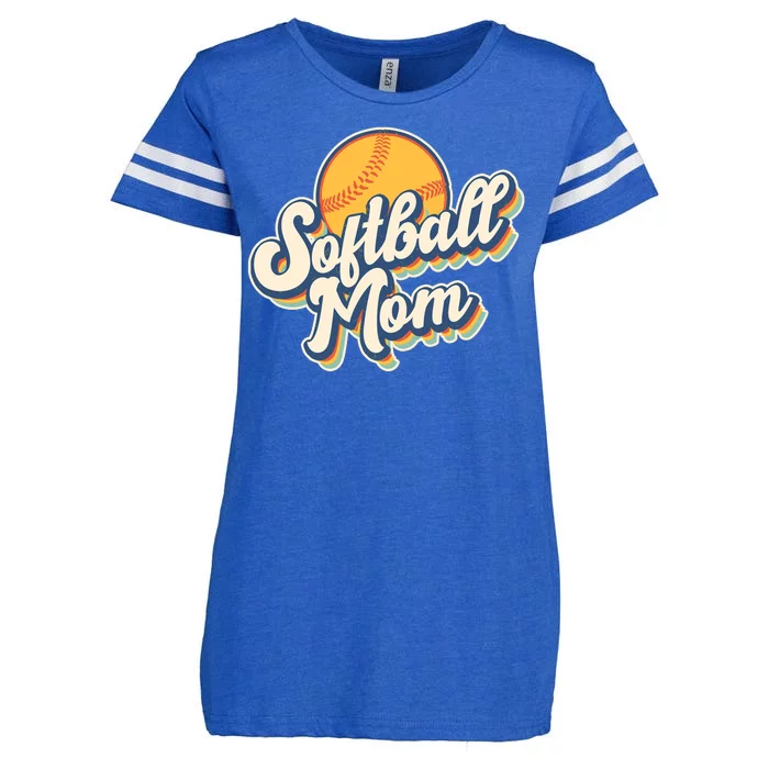 Vintage Retro Softball Mom Enza Ladies Jersey Football T-Shirt