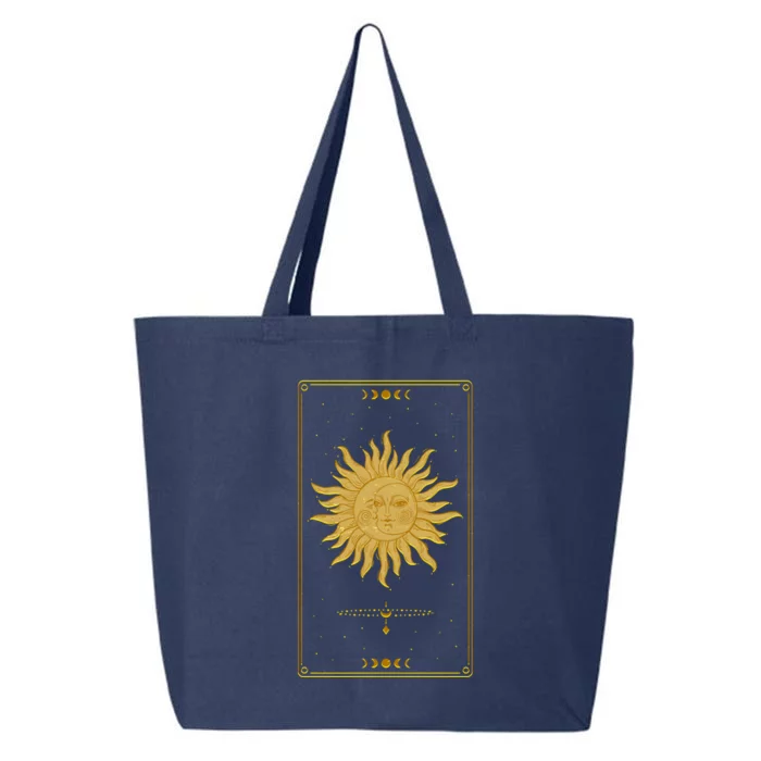 Vintage Retro Sun and Moon Tarot Card 25L Jumbo Tote