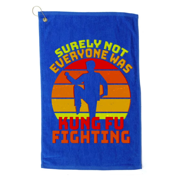 Vintage Retro Surely Not Everyone Was Kung Fu Fighting Platinum Collection Golf Towel