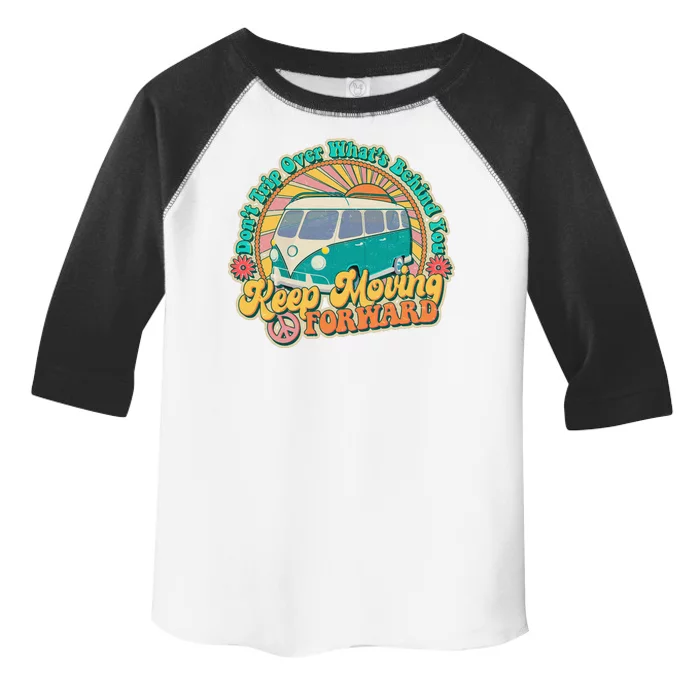 Vintage Retro VW Bus Keep Moving Forward Sunshine Toddler Fine Jersey T-Shirt