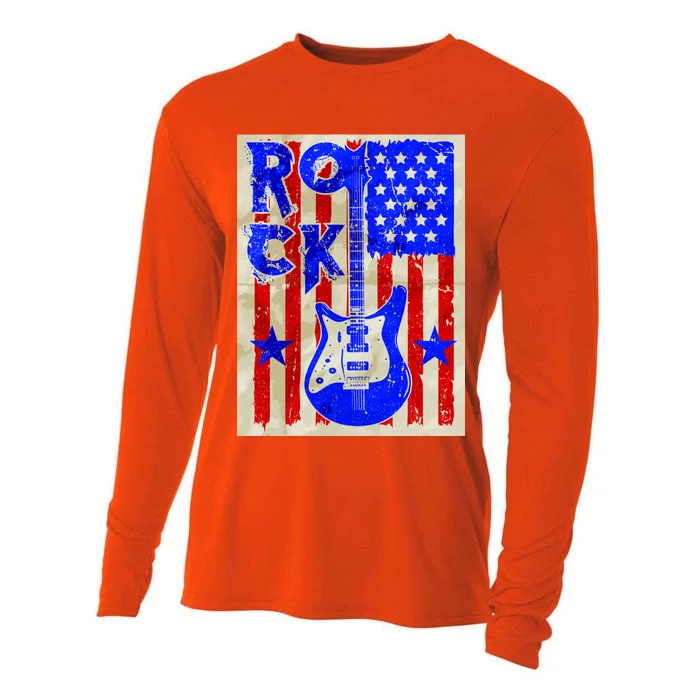 Vintage Rock Electric Guitar USA Cooling Performance Long Sleeve Crew