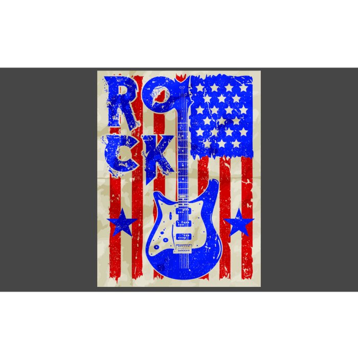 Vintage Rock Electric Guitar USA Bumper Sticker