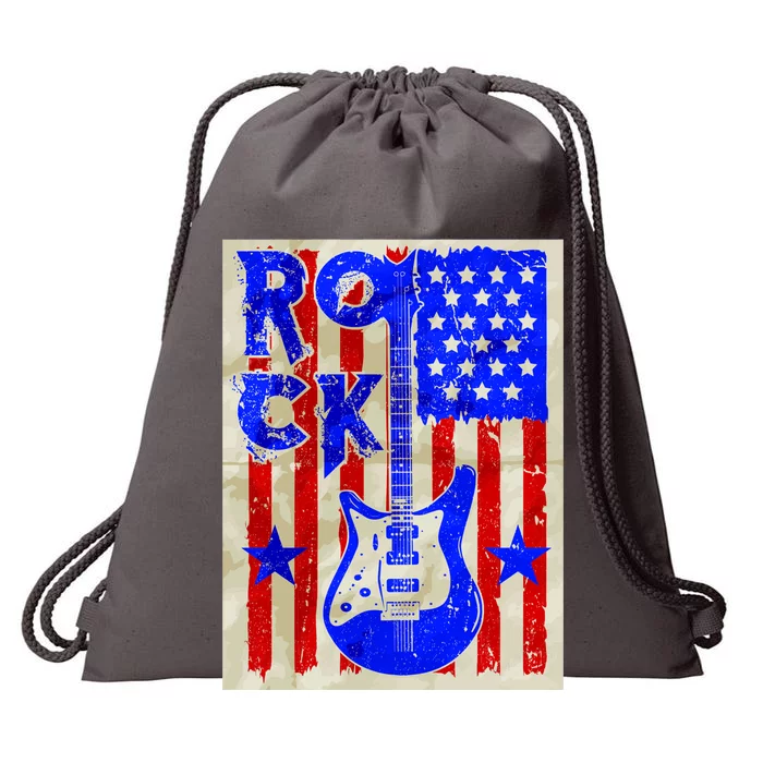 Vintage Rock Electric Guitar USA Drawstring Bag