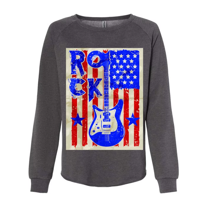 Vintage Rock Electric Guitar USA Womens California Wash Sweatshirt