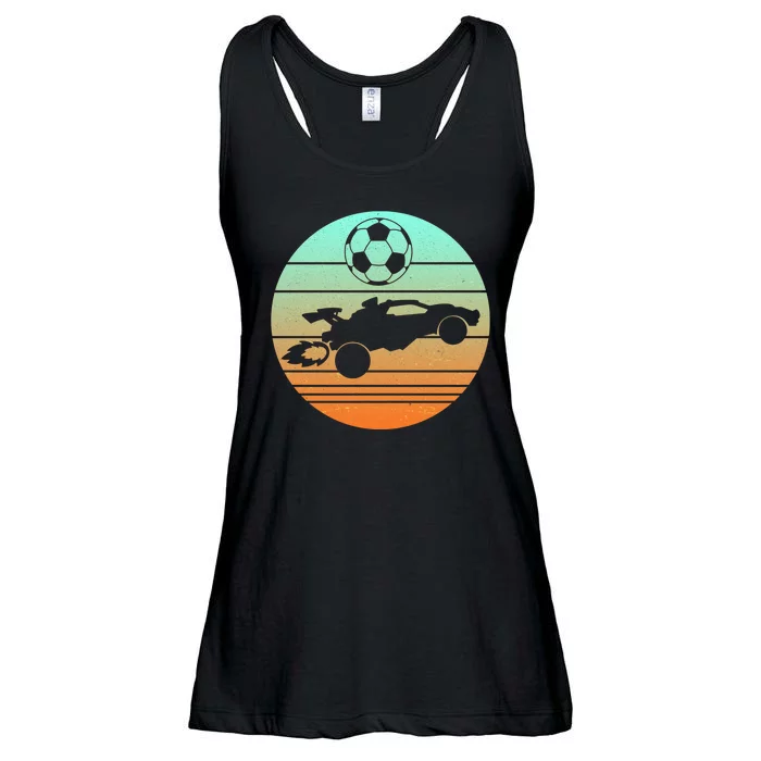 Vintage Rocket RC Soccer Car League Gamer Ladies Essential Flowy Tank