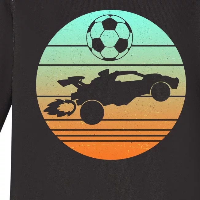 Vintage Rocket RC Soccer Car League Gamer Baby Long Sleeve Bodysuit