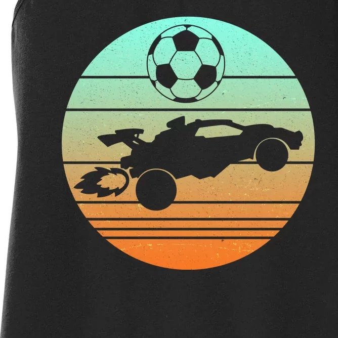 Vintage Rocket RC Soccer Car League Gamer Women's Racerback Tank