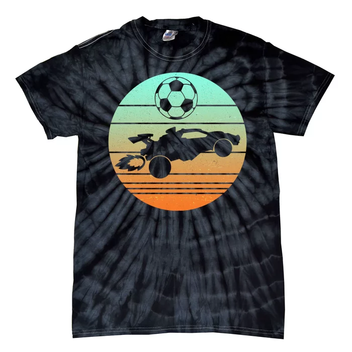 Vintage Rocket RC Soccer Car League Gamer Tie-Dye T-Shirt