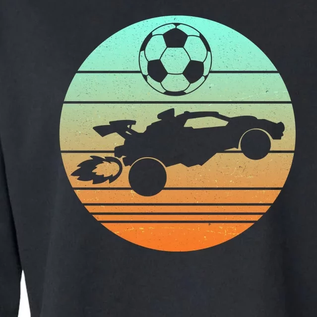 Vintage Rocket RC Soccer Car League Gamer Cropped Pullover Crew