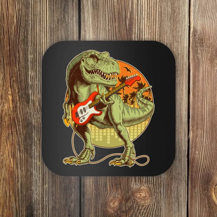 Vintage Rocking Guitar T-Rex Dinosaur Coaster