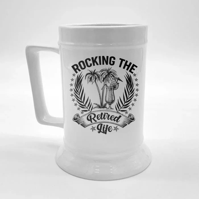 Vintage Rocking The Retired Life Front & Back Beer Stein