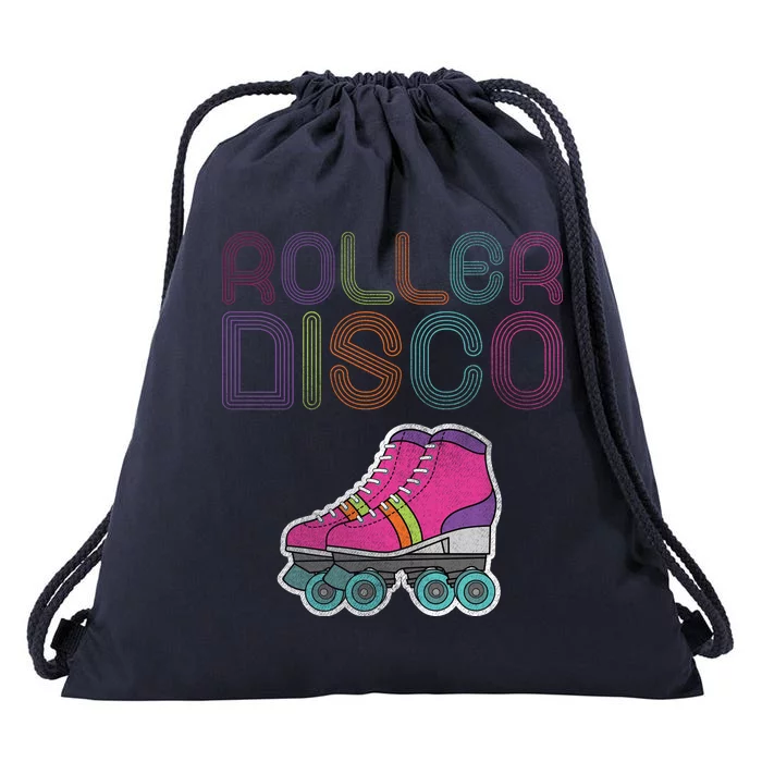 Vintage Roller Disco Skater Drawstring Bag