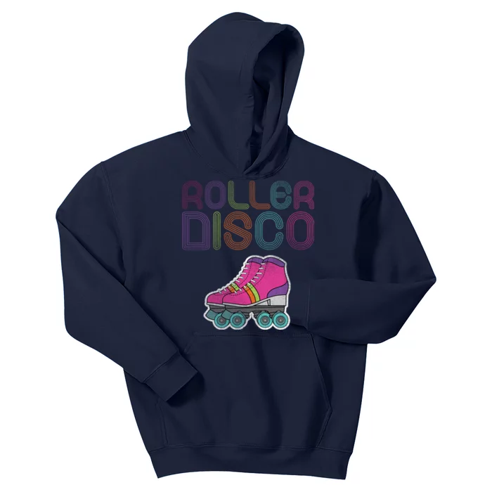 Vintage Roller Disco Skater Kids Hoodie