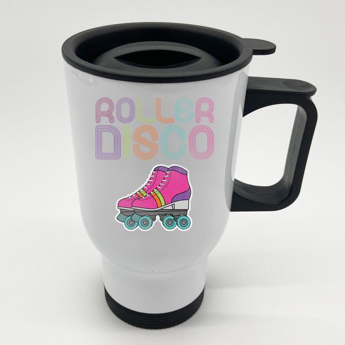 Vintage Roller Disco Skater Front & Back Stainless Steel Travel Mug