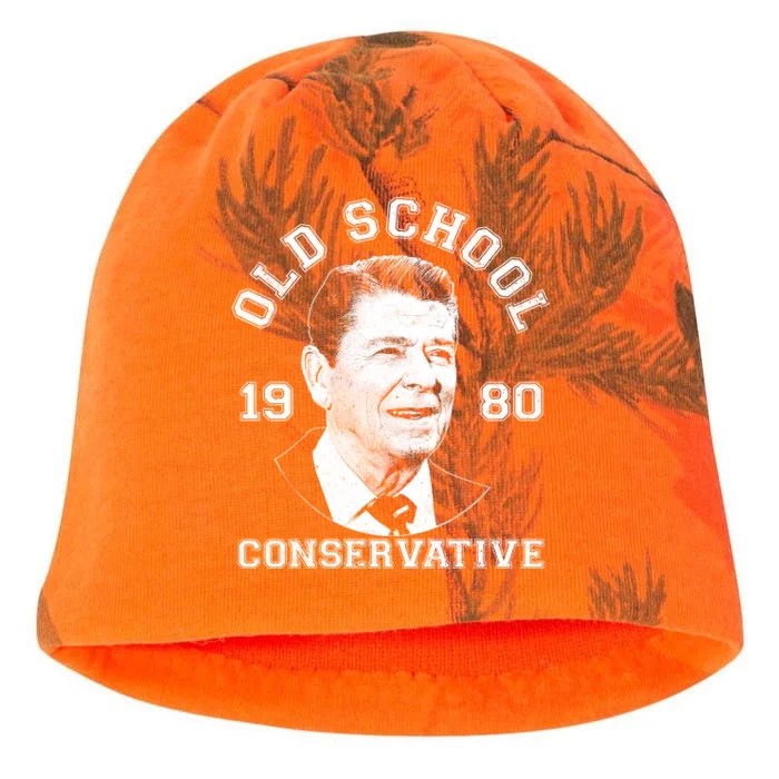 Vintage Ronald Reagan Old School Conservative Kati - Camo Knit Beanie