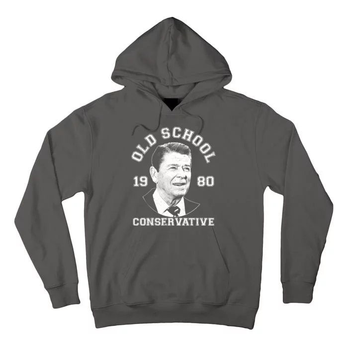 Vintage Ronald Reagan Old School Conservative Tall Hoodie