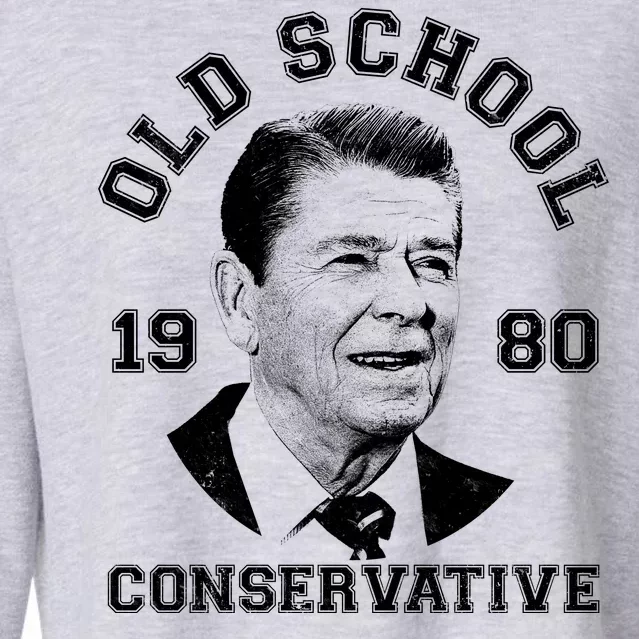 Vintage Ronald Reagan Old School Conservative Cropped Pullover Crew