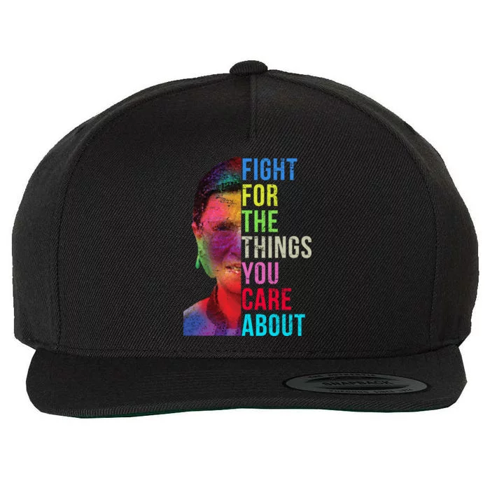 Vintage Ruth B Fight For The Things You Care About RBG Wool Snapback Cap