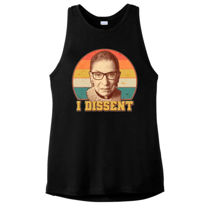 Vintage Ruth Bader Ginsburg I Dissent RBG Tribute Ladies Tri-Blend Wicking Tank