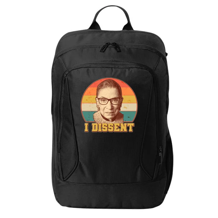 Vintage Ruth Bader Ginsburg I Dissent RBG Tribute City Backpack