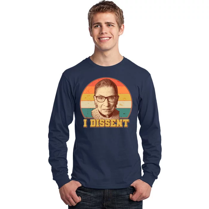 Vintage Ruth Bader Ginsburg I Dissent RBG Tribute Tall Long Sleeve T-Shirt