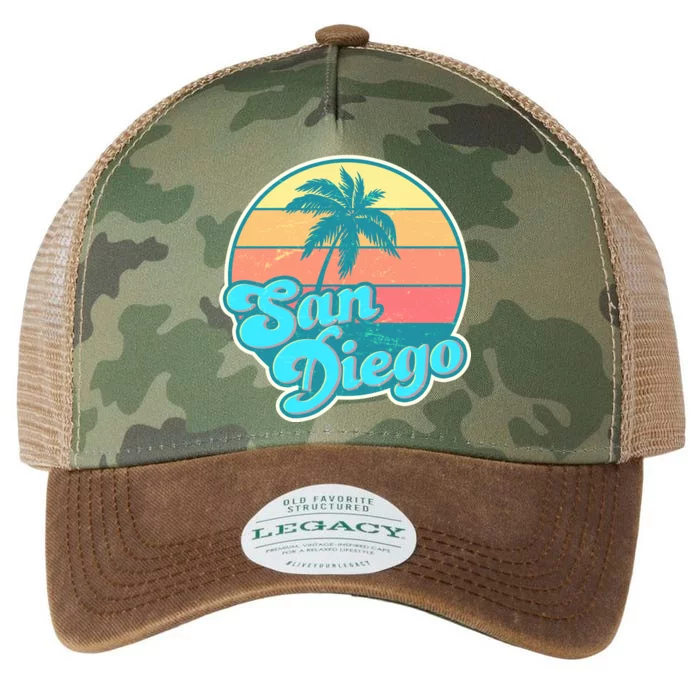 Vintage San Diego Sunset Legacy Tie Dye Trucker Hat