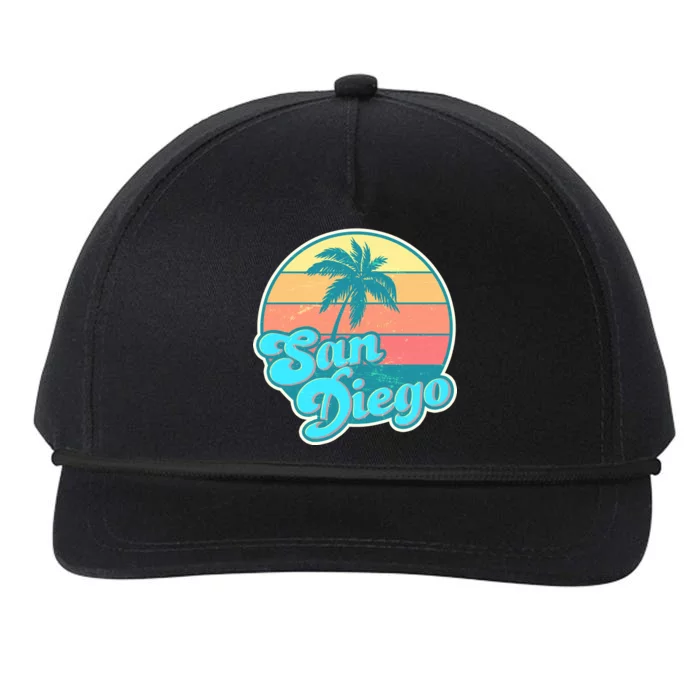 Vintage San Diego Sunset Snapback Five-Panel Rope Hat