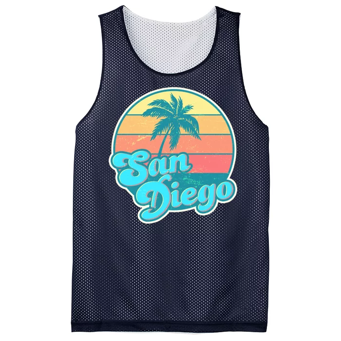 Vintage San Diego Sunset Mesh Reversible Basketball Jersey Tank