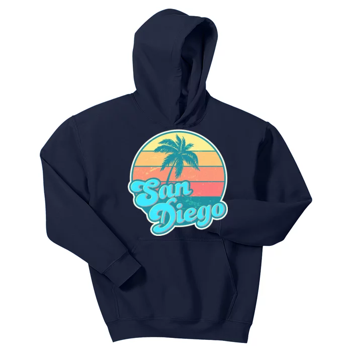 Vintage San Diego Sunset Kids Hoodie