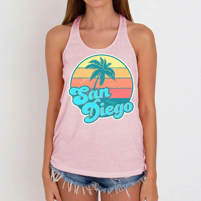 Vintage San Diego Sunset Women's Knotted Racerback Tank