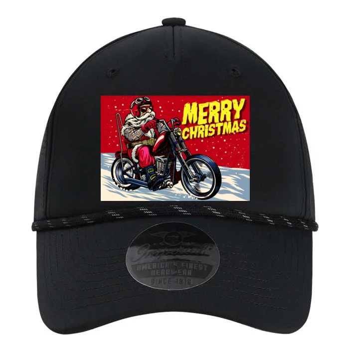 Vintage Santa Biker Riding Chopper Performance The Dyno Cap