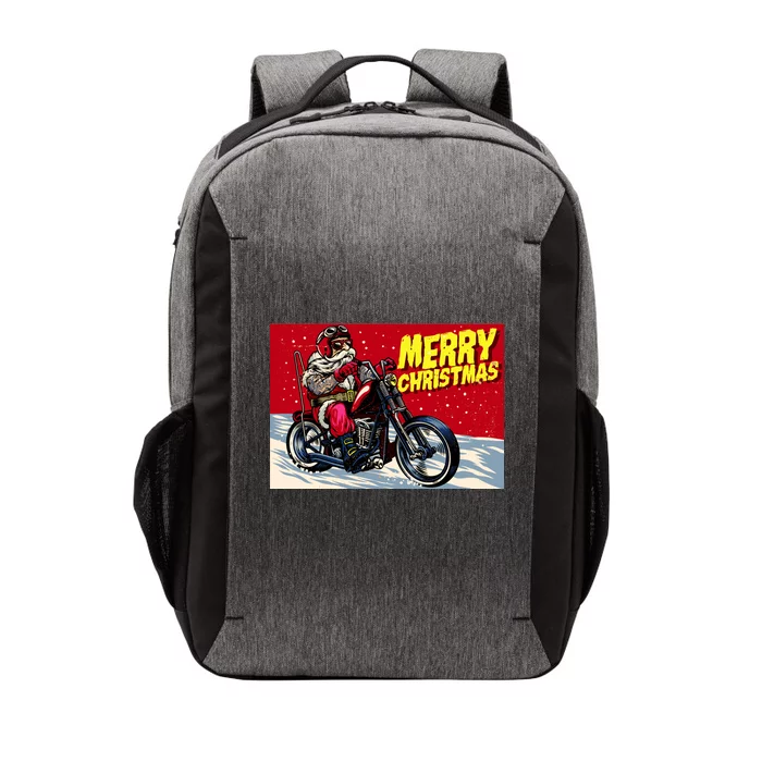 Vintage Santa Biker Riding Chopper Vector Backpack