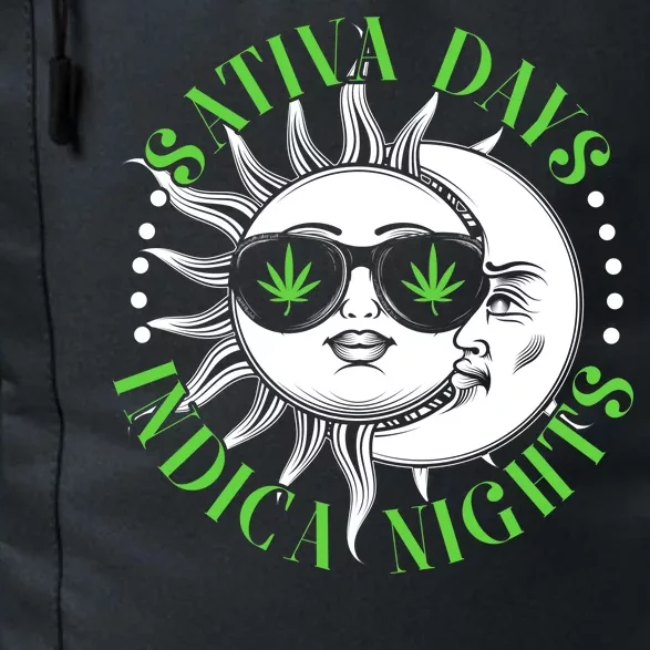 Vintage Sativa Days Indica Nights Sun And Moon Daily Commute Backpack