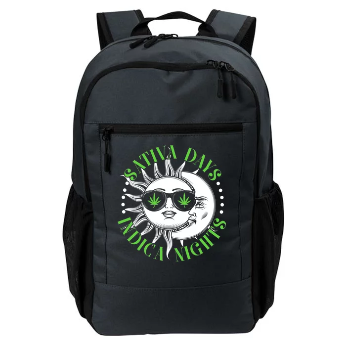 Vintage Sativa Days Indica Nights Sun And Moon Daily Commute Backpack