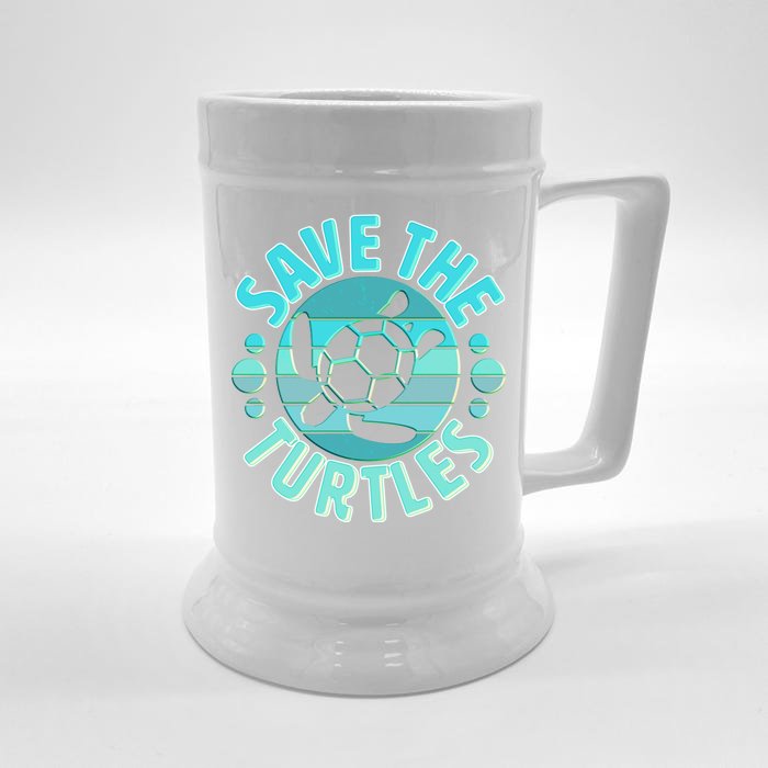 Vintage Save The Turtles Front & Back Beer Stein