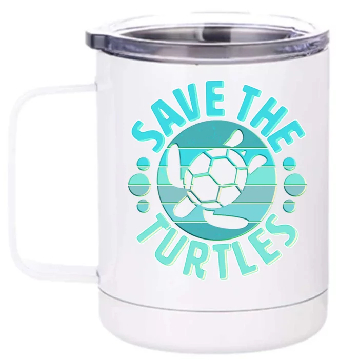 Vintage Save The Turtles Front & Back 12oz Stainless Steel Tumbler Cup