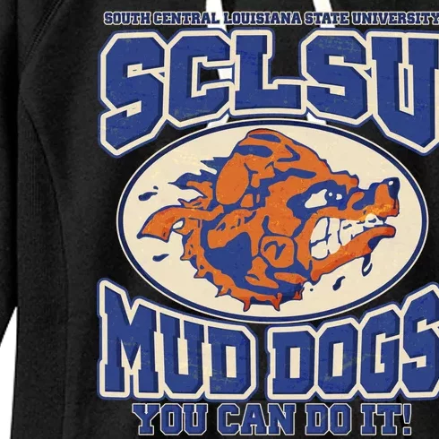 Vintage SCLSU Mud Dogs Classic Football Women's Fleece Hoodie