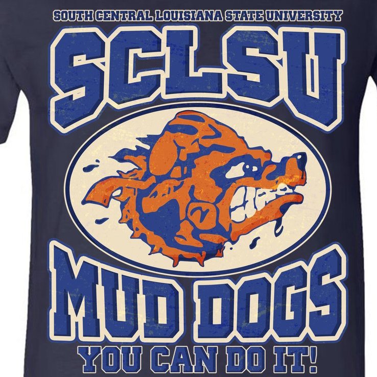 Vintage SCLSU Mud Dogs Classic Football V-Neck T-Shirt