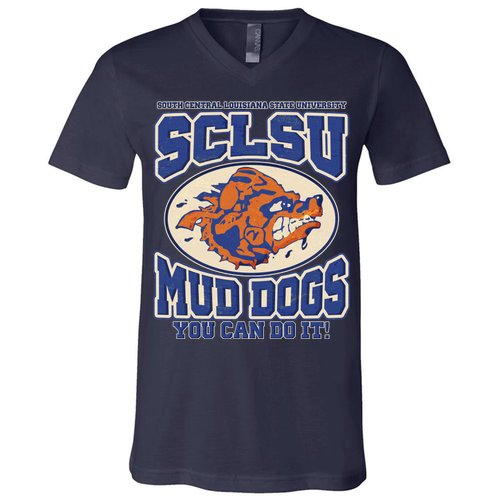 Vintage SCLSU Mud Dogs Classic Football V-Neck T-Shirt