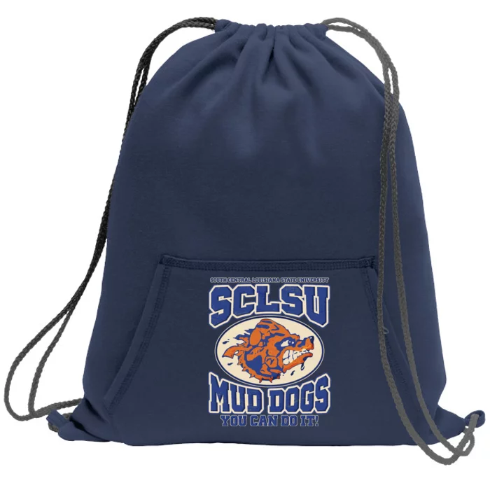 Vintage SCLSU Mud Dogs Classic Football Sweatshirt Cinch Pack Bag